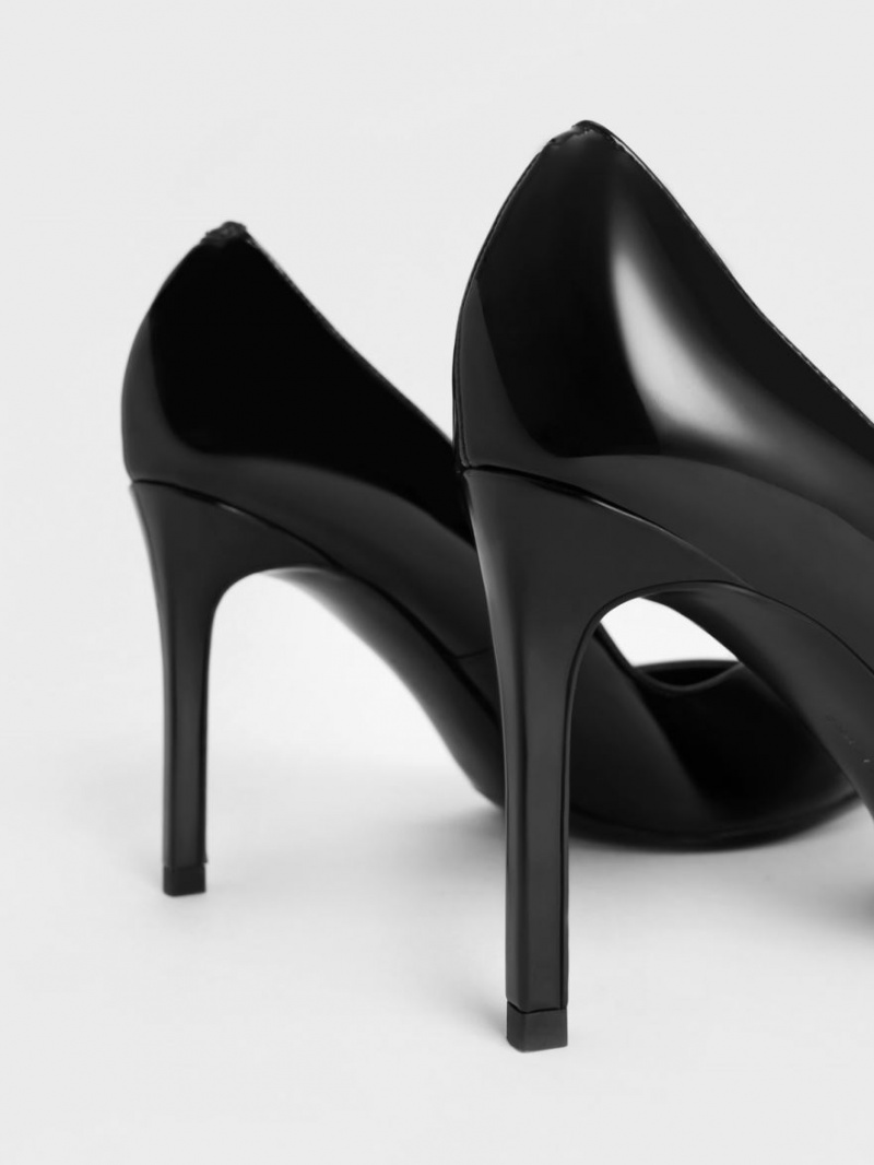 Pumps Charles & Keith Lacuita Tapered Square-Bombeu Negrii | 820HDVAYE