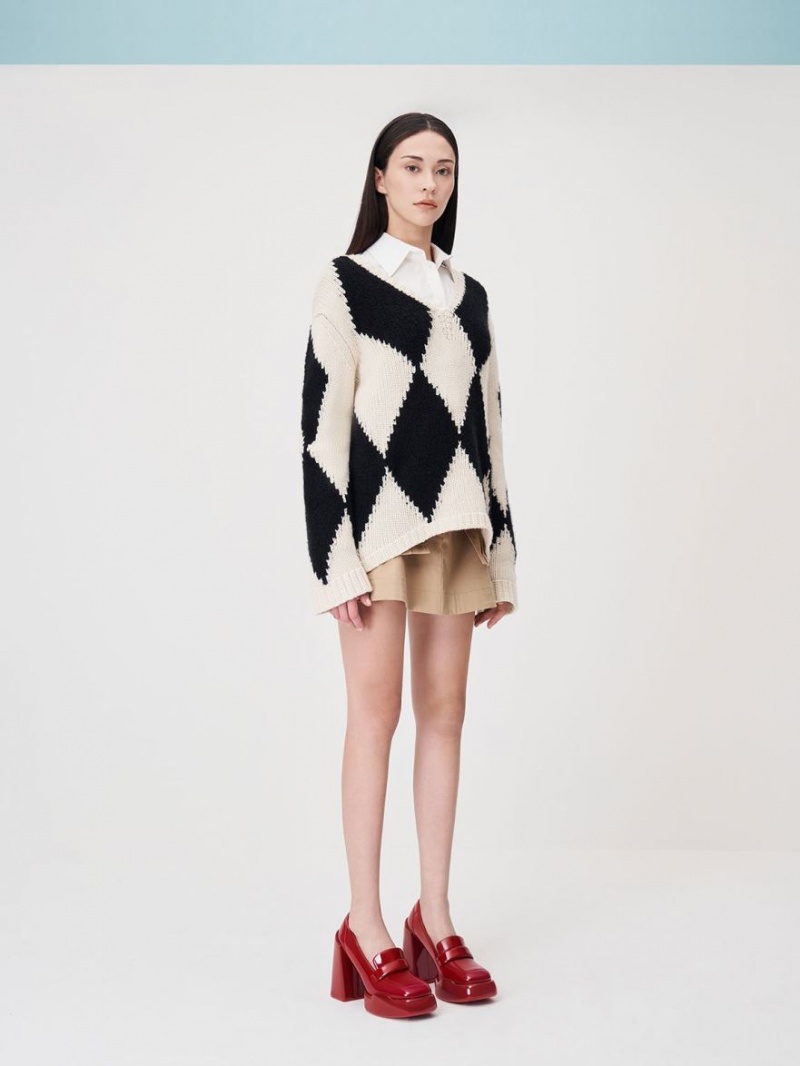 Pumps Charles & Keith Lula Lacuita Loafer Rosii | 195YSZNQF