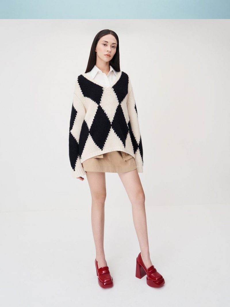 Pumps Charles & Keith Lula Lacuita Loafer Rosii | 195YSZNQF