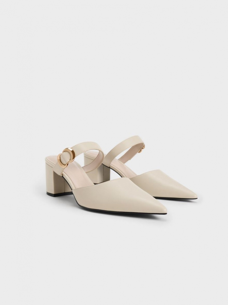 Pumps Charles & Keith Metallic Accent Pointed-Bombeu Albi | 954AGWKLY