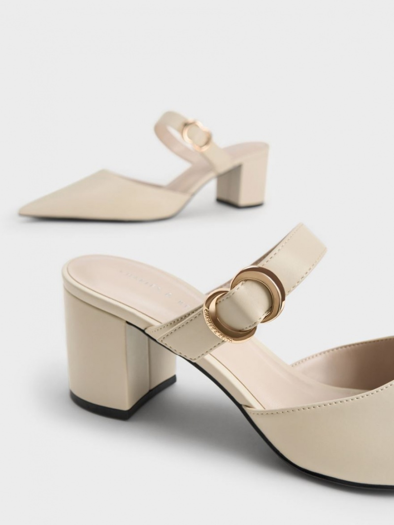 Pumps Charles & Keith Metallic Accent Pointed-Bombeu Albi | 954AGWKLY