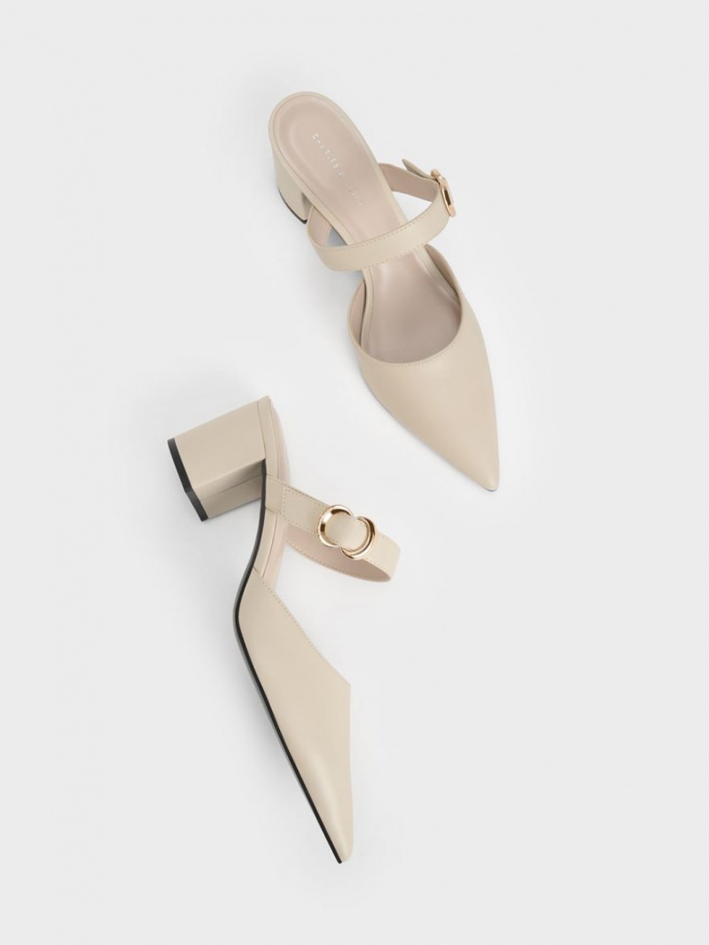 Pumps Charles & Keith Metallic Accent Pointed-Bombeu Albi | 954AGWKLY