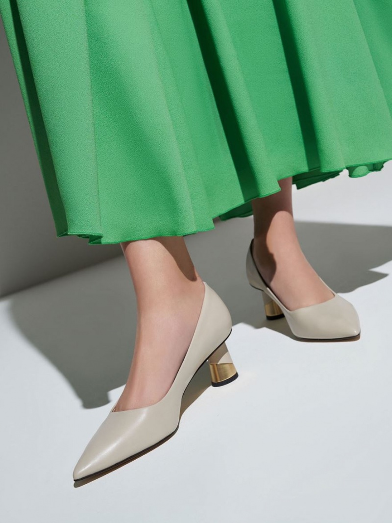 Pumps Charles & Keith Metallic Sculptural Heel Albi | 409VBKFYU