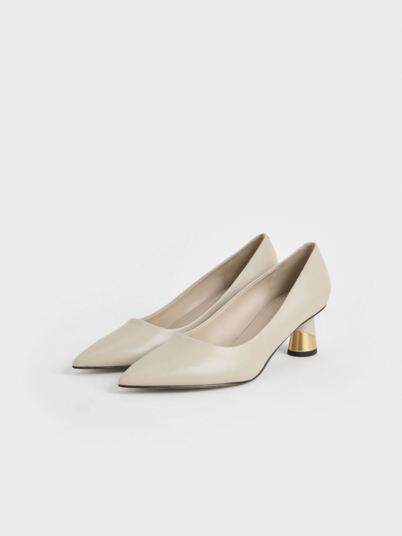 Pumps Charles & Keith Metallic Sculptural Heel Albi | 409VBKFYU