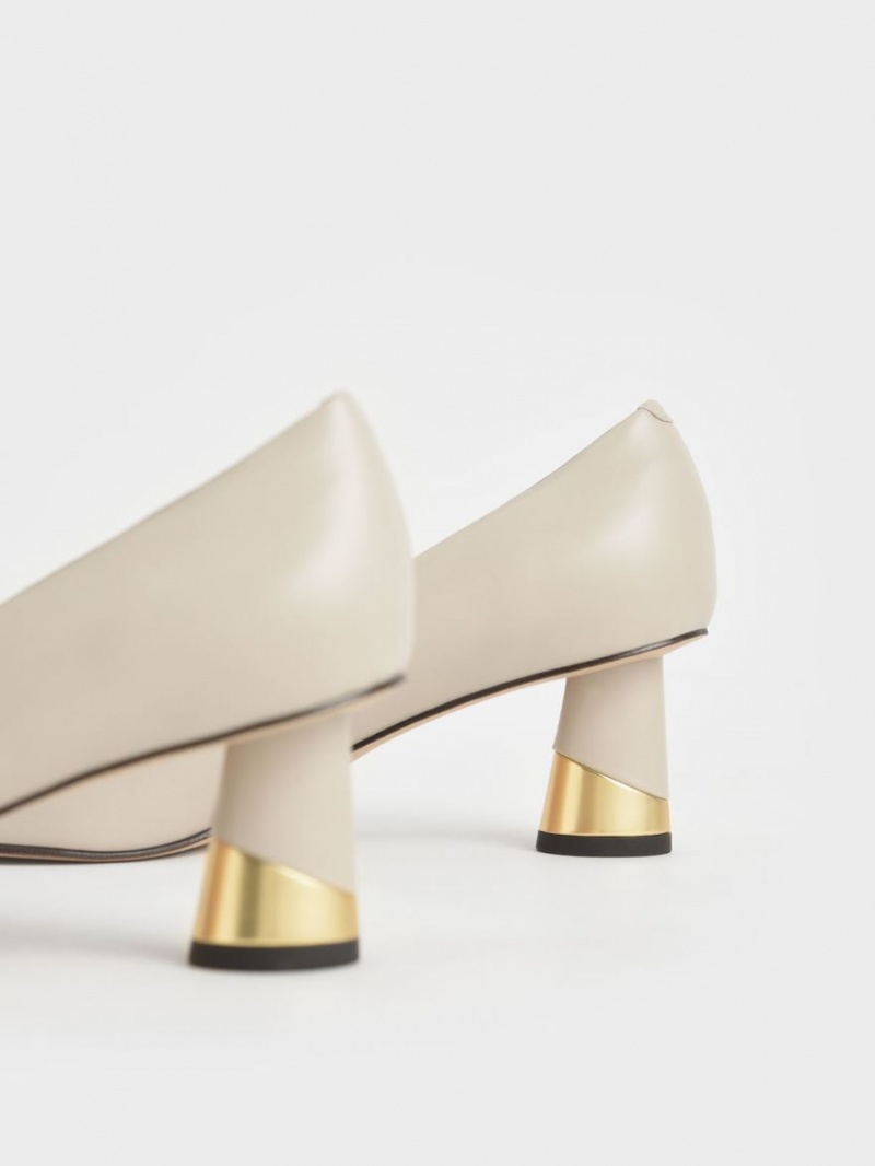 Pumps Charles & Keith Metallic Sculptural Heel Albi | 409VBKFYU