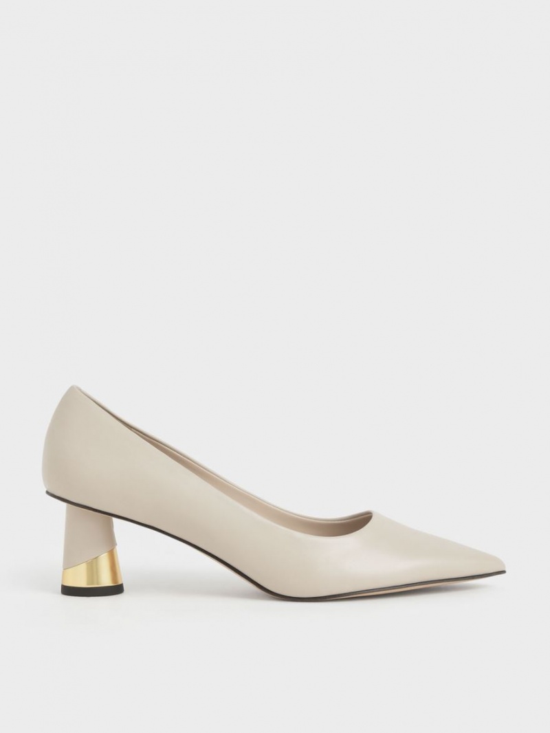 Pumps Charles & Keith Metallic Sculptural Heel Albi | 409VBKFYU