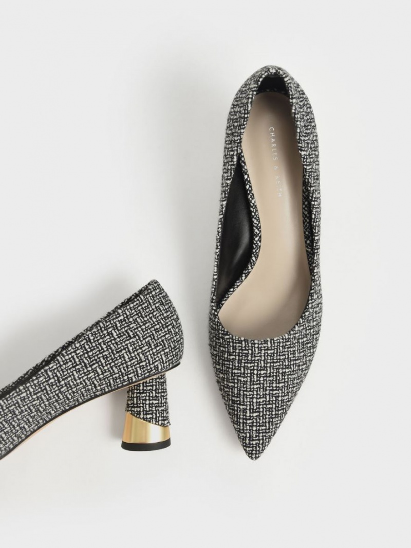 Pumps Charles & Keith Metallic Sculptural Heel Tweed Colorati | 517BKQEWX
