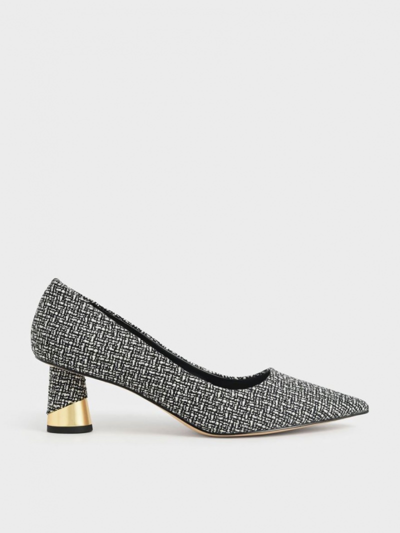 Pumps Charles & Keith Metallic Sculptural Heel Tweed Colorati | 517BKQEWX