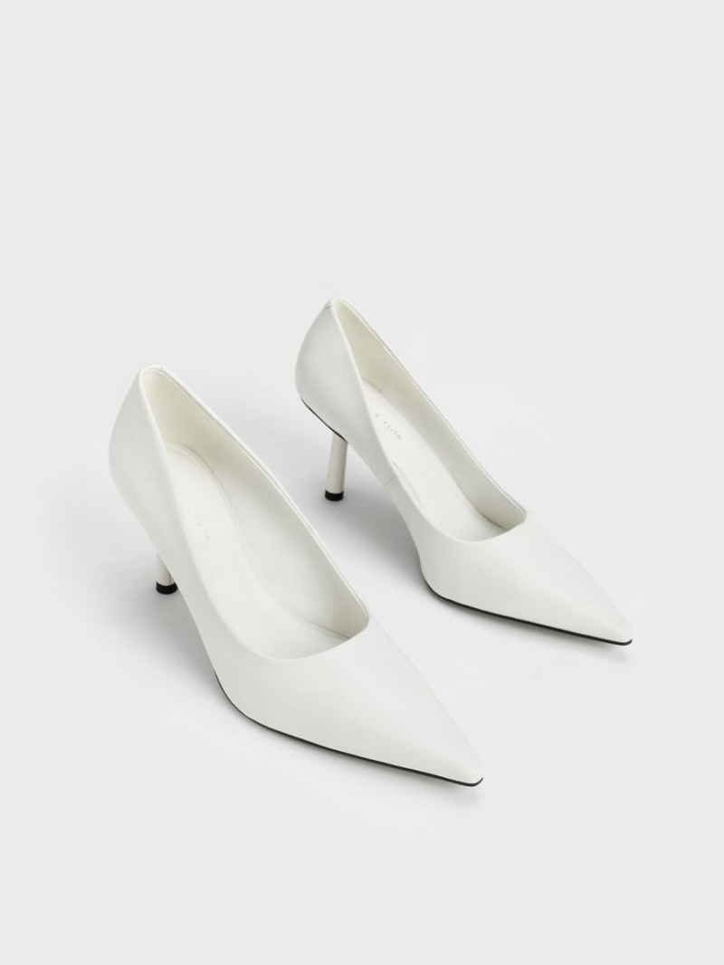 Pumps Charles & Keith Pointed-Bombeu Cylindrical Heel Albi | 503RHCQWU