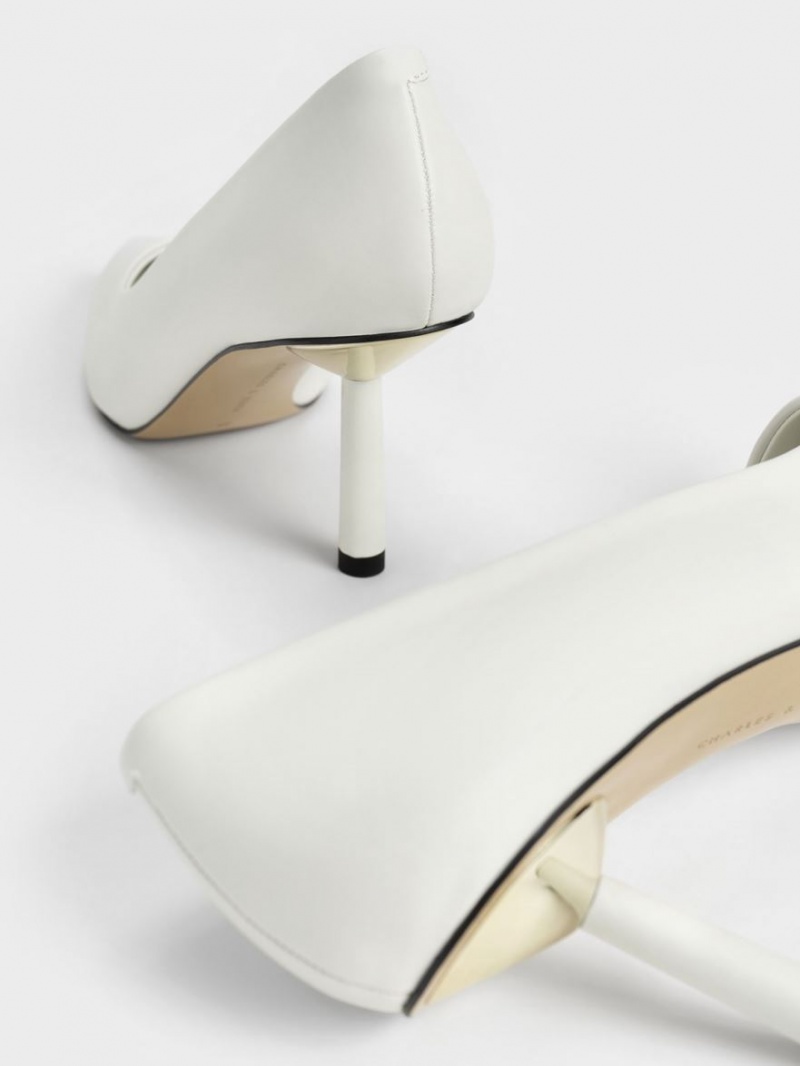 Pumps Charles & Keith Pointed-Bombeu Cylindrical Heel Albi | 503RHCQWU