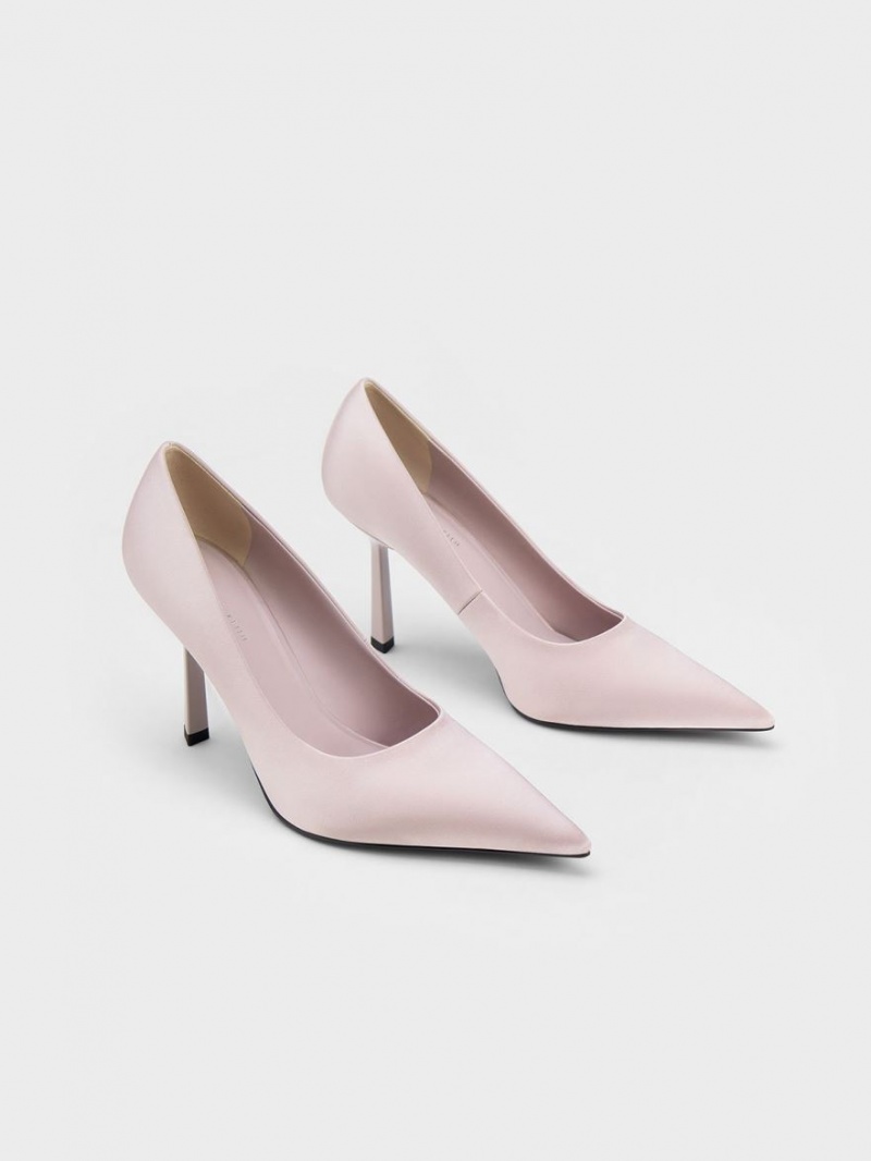 Pumps Charles & Keith Recycled Polyester Pointed-Bombeu Violet | 853DTBFMZ