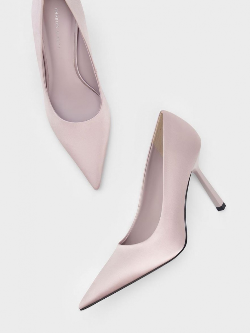 Pumps Charles & Keith Recycled Polyester Pointed-Bombeu Violet | 853DTBFMZ