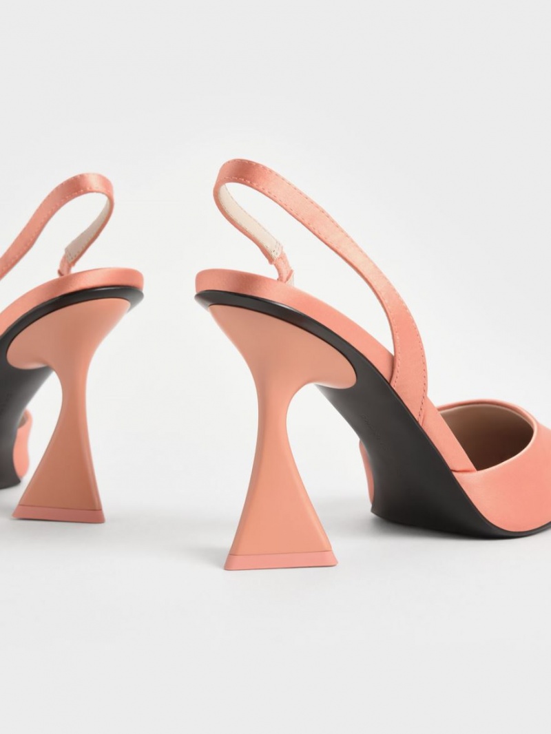 Pumps Charles & Keith Recycled Polyester Slingback Corai | 430AJZLFN