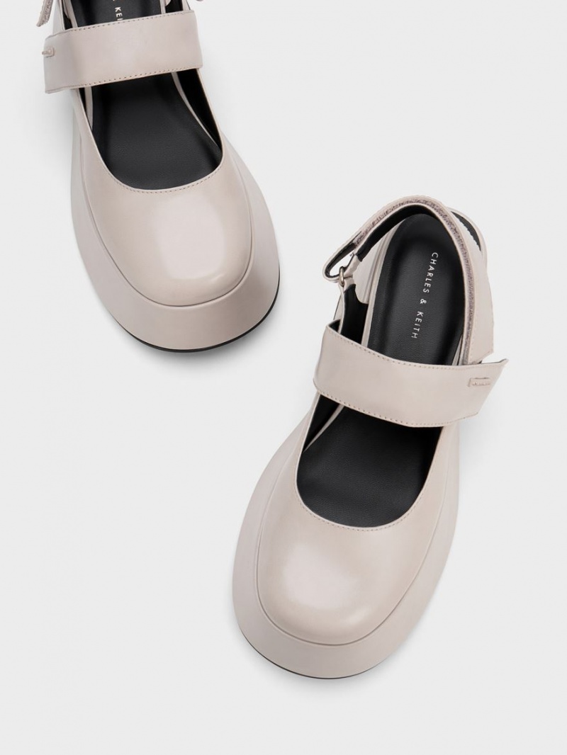 Pumps Charles & Keith Rubina Slingback Mary Jane Gri Deschis | 268VXHOAY