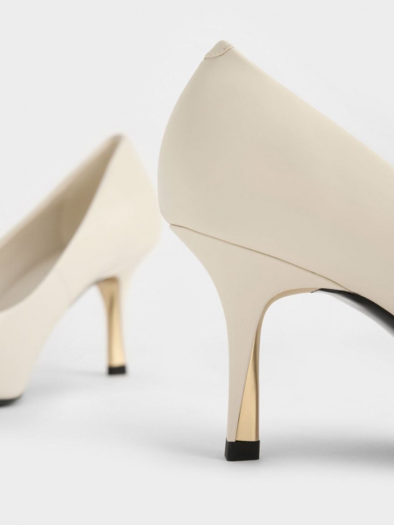Pumps Charles & Keith Sculptural Heel Pointed-Bombeu Albi | 572GPZXRV