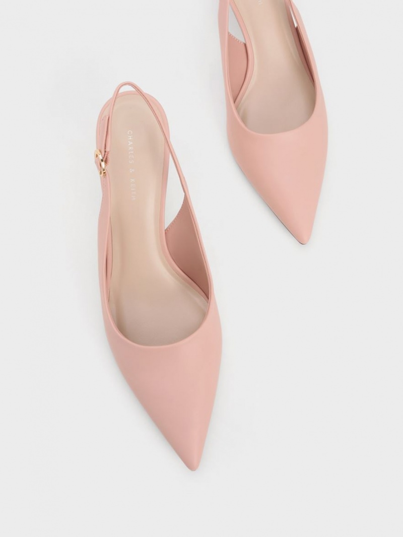 Pumps Charles & Keith See-Through Trapeze Heel Slingback Roz | 925VJIFTQ