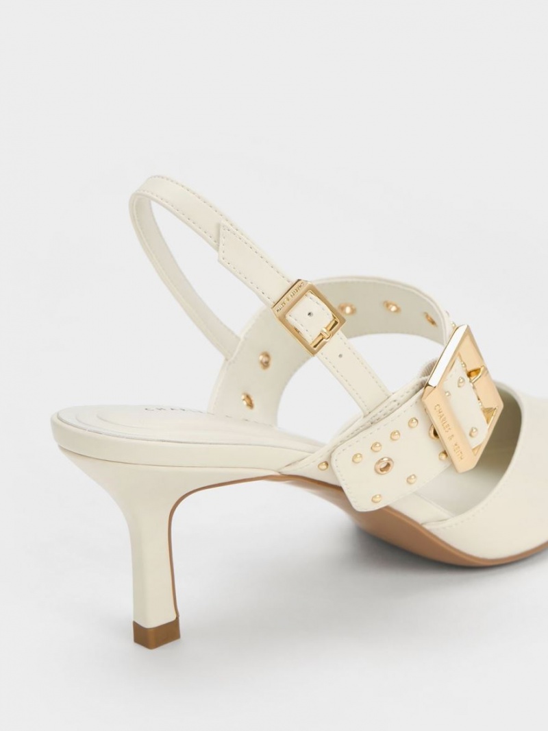 Pumps Charles & Keith Sepphe Grommet Slingback Albi | 140EQPVUB