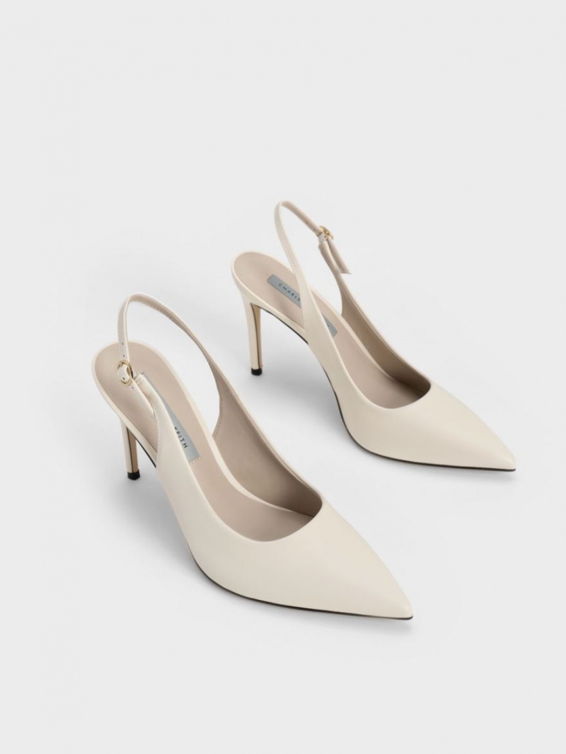 Pumps Charles & Keith Stiletto Heel Slingback Albi | 140ROQAUK