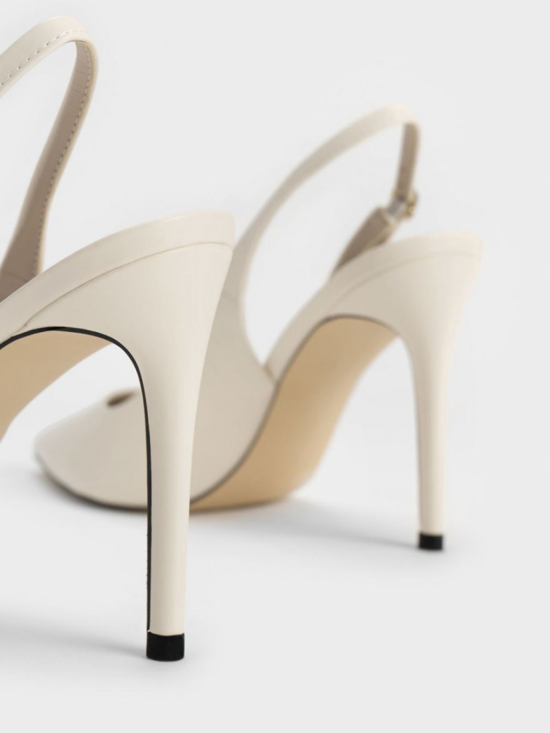 Pumps Charles & Keith Stiletto Heel Slingback Albi | 140ROQAUK