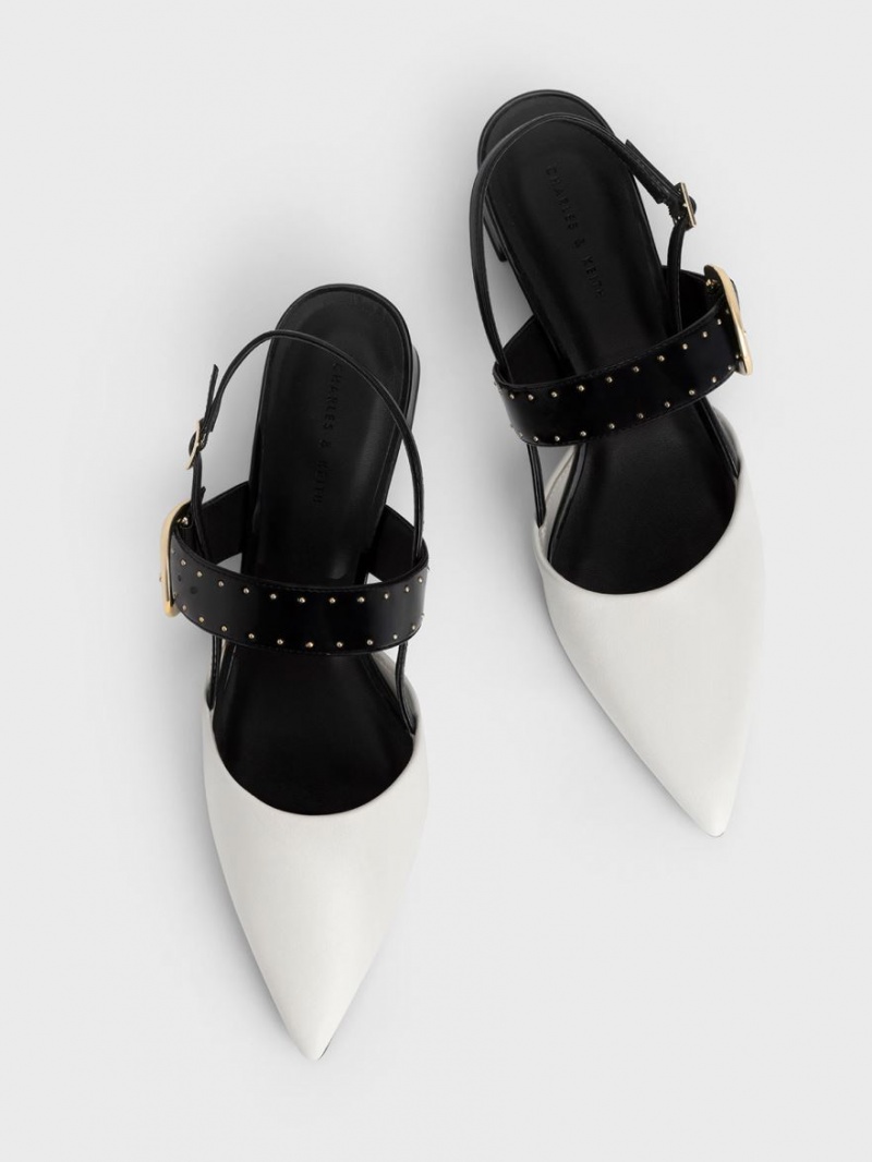 Pumps Charles & Keith Studded Buckled Slingback Albi | 961RUIEJQ