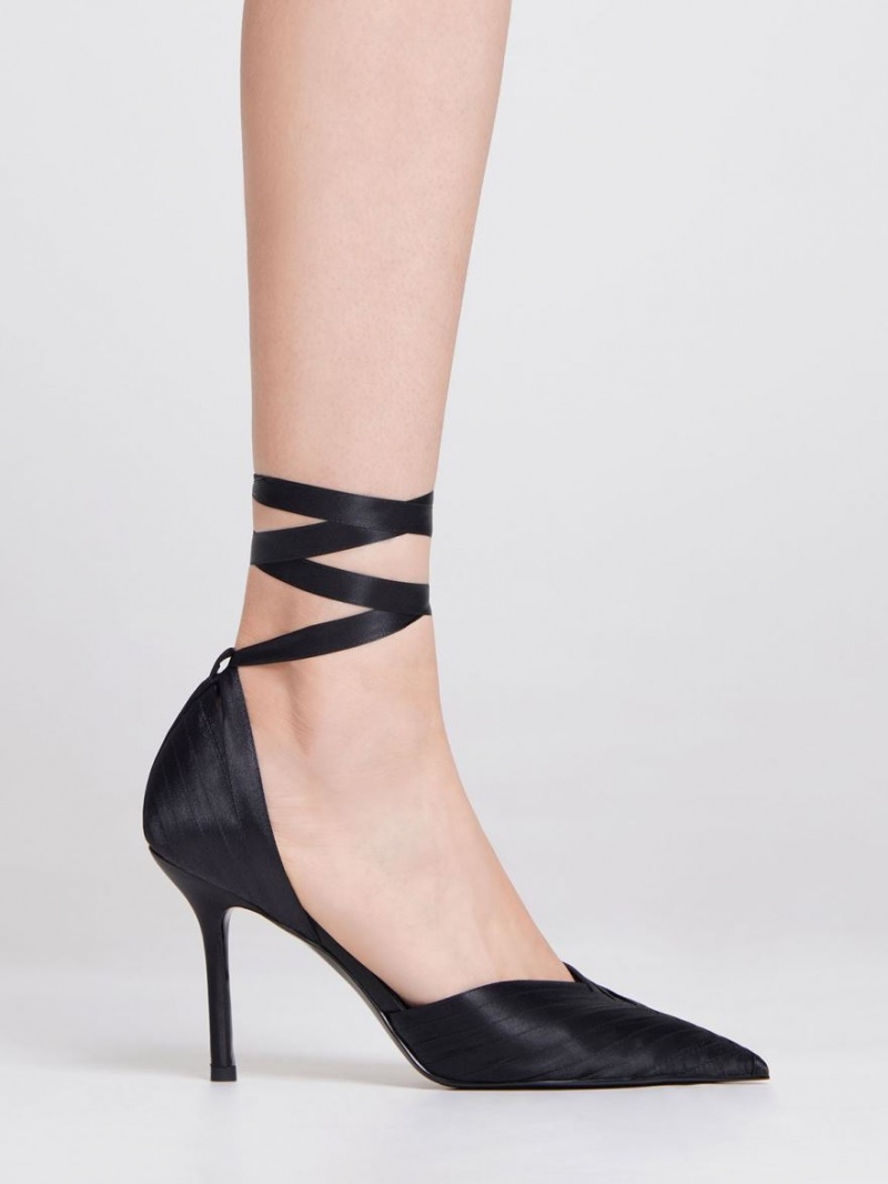Pumps Charles & Keith Tie-Around D'Orsay Negrii | 629VUTFLX