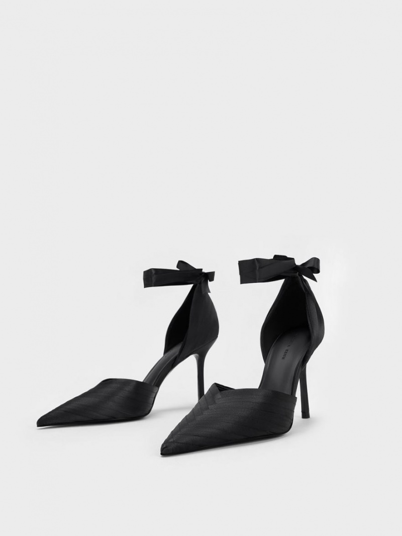 Pumps Charles & Keith Tie-Around D'Orsay Negrii | 629VUTFLX