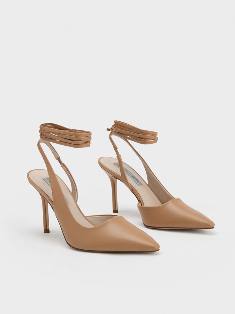 Pumps Charles & Keith Tie-Around Slingback Maro | 239QJVETS