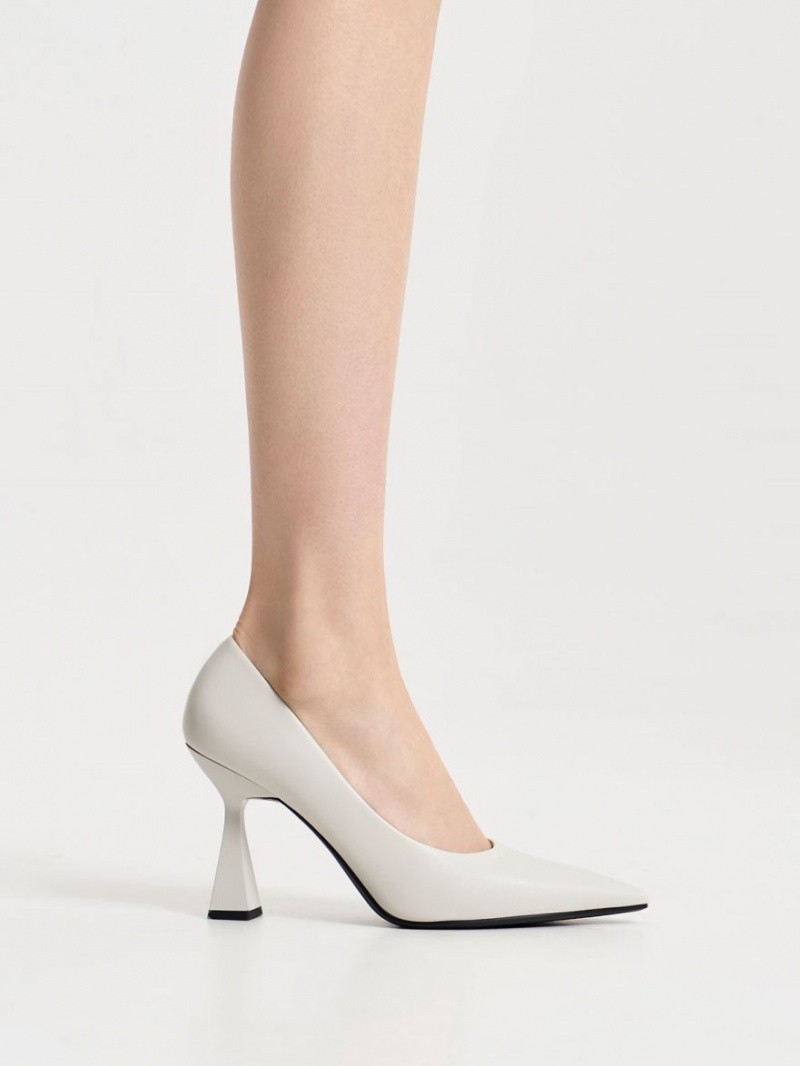 Pumps Charles & Keith Trapeze Heel Pointed-Bombeu Albi | 675DJQZMA