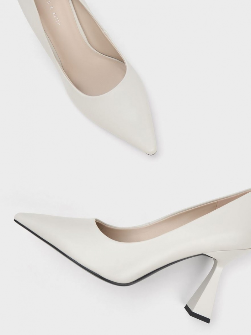 Pumps Charles & Keith Trapeze Heel Pointed-Bombeu Albi | 675DJQZMA