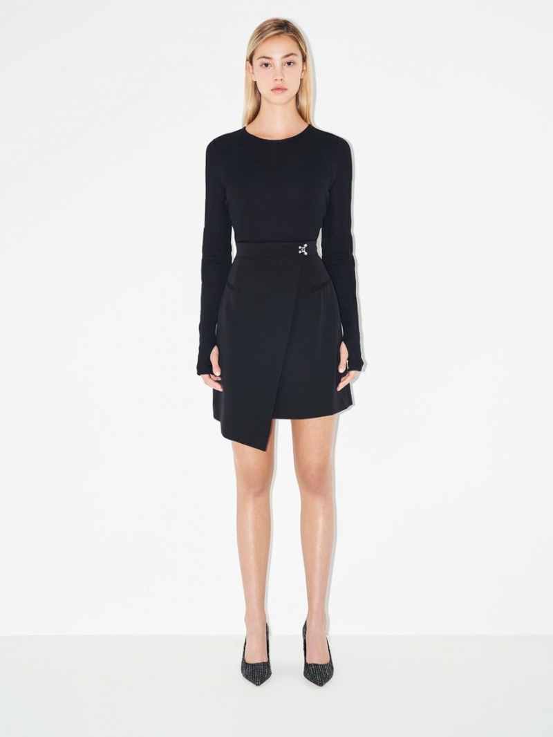 Pumps Charles & Keith Tweed Pointed-Bombeu Cylindrical Heel Negrii | 549CPVBKI