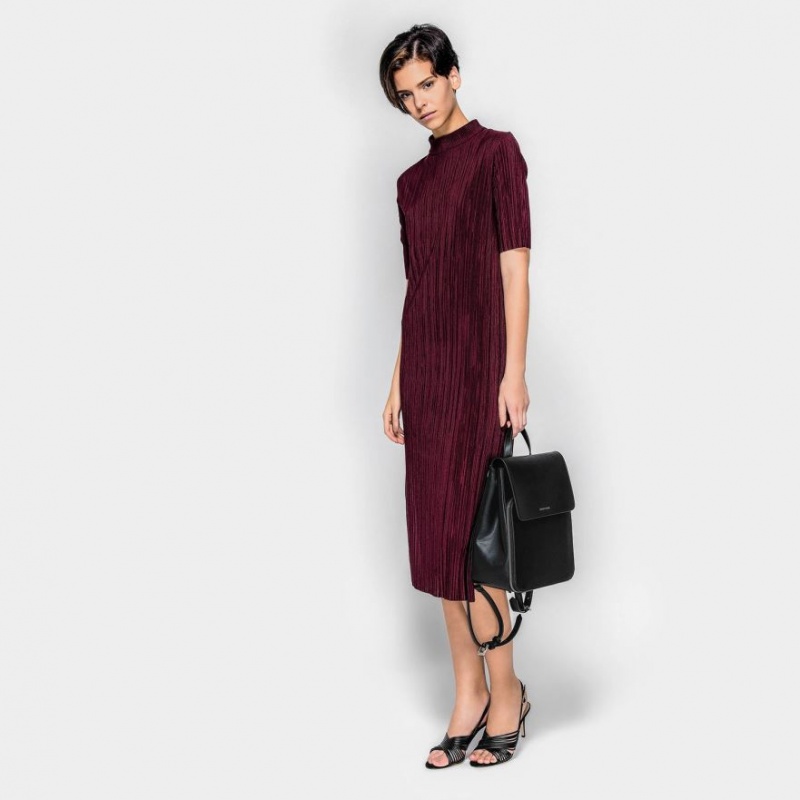 Rucsac Charles & Keith Front Flap Structured Negrii | 285QWSIHA