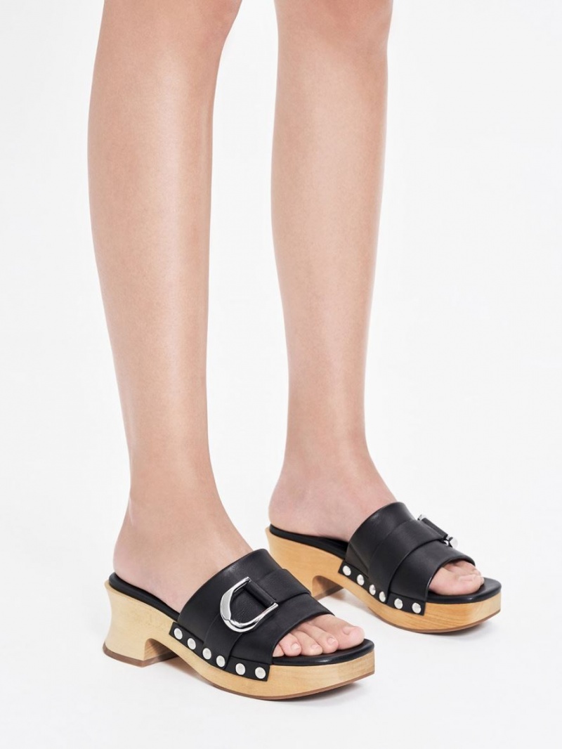 Saboti Charles & Keith Gabine Studded Piele Negrii | 392ZATVOB