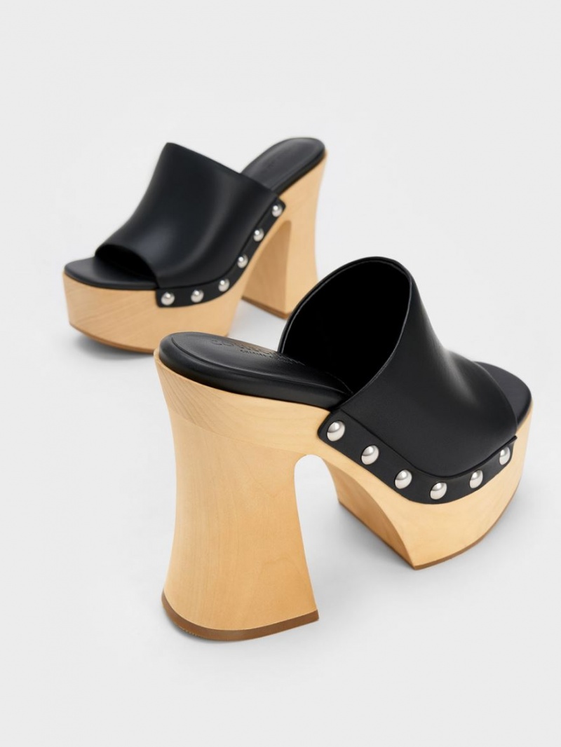 Saboti Charles & Keith Tabitha Piele Platforma Negrii | 726DSRMOH