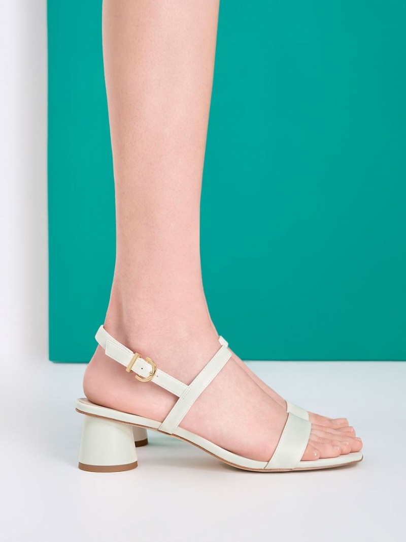 Sandale Cu Curea Charles & Keith Cylindrical Heel Back Albi | 071QYRKTJ