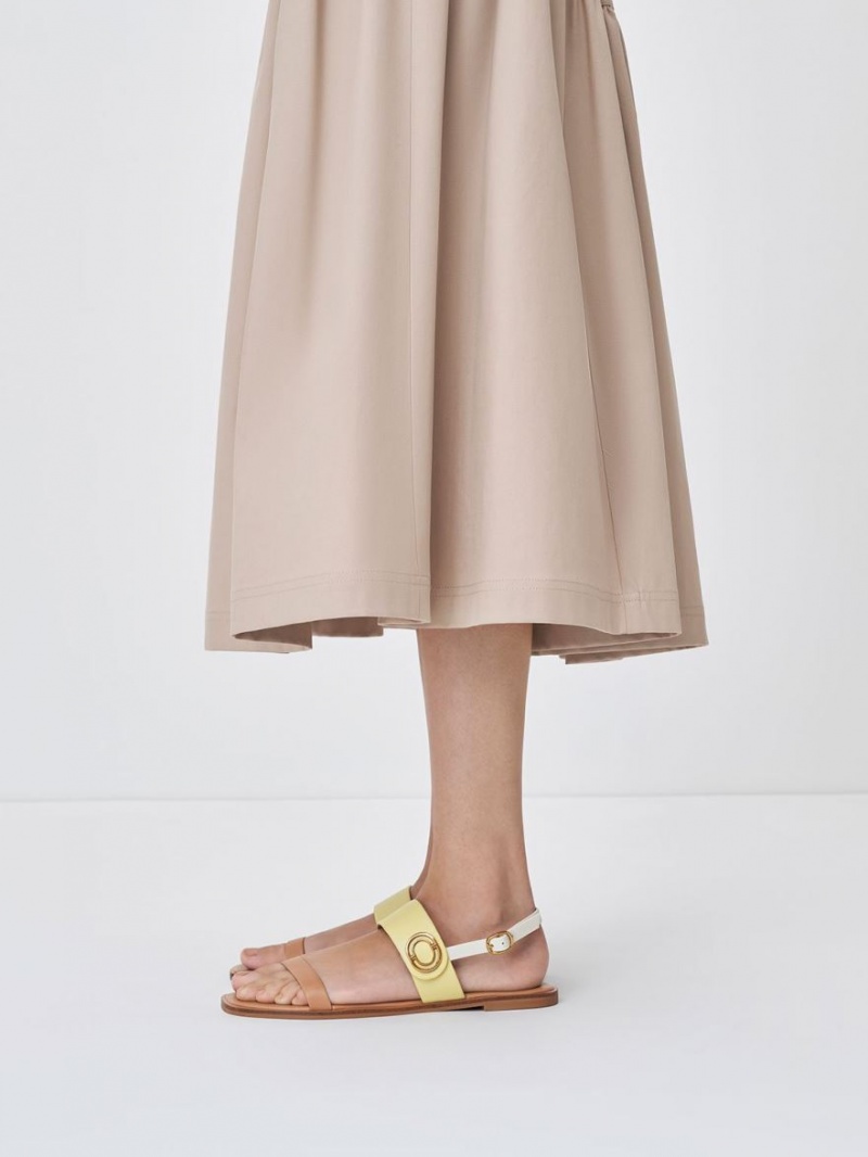 Sandale Cu Curea Charles & Keith Metallic Accent Back Colorati | 069TQHPLR