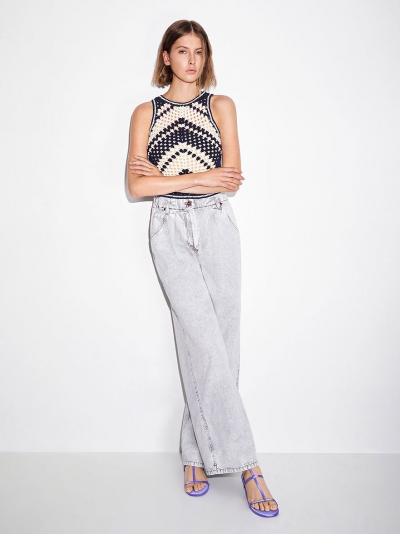 Sandale Cu Curea Charles & Keith Recycled Polyester T-Bar Ankle Violet | 018ONWLMD