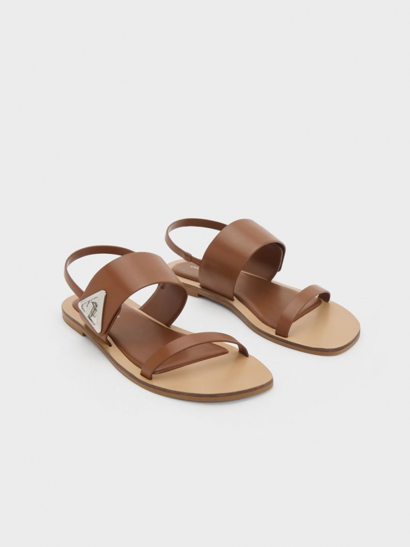 Sandale Cu Curea Charles & Keith Trice Double Maro | 709BZDHUA