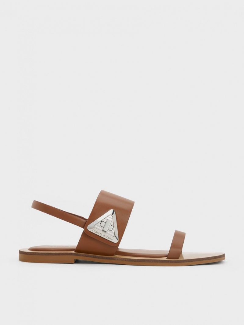 Sandale Cu Curea Charles & Keith Trice Double Maro | 709BZDHUA