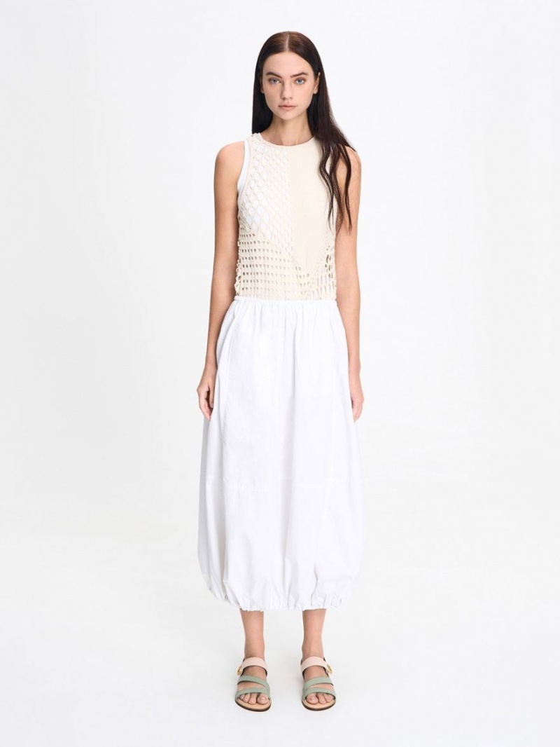 Sandale Cu Curea Charles & Keith Yara Two-Tone Asymmetric Bej | 504BSOXVR