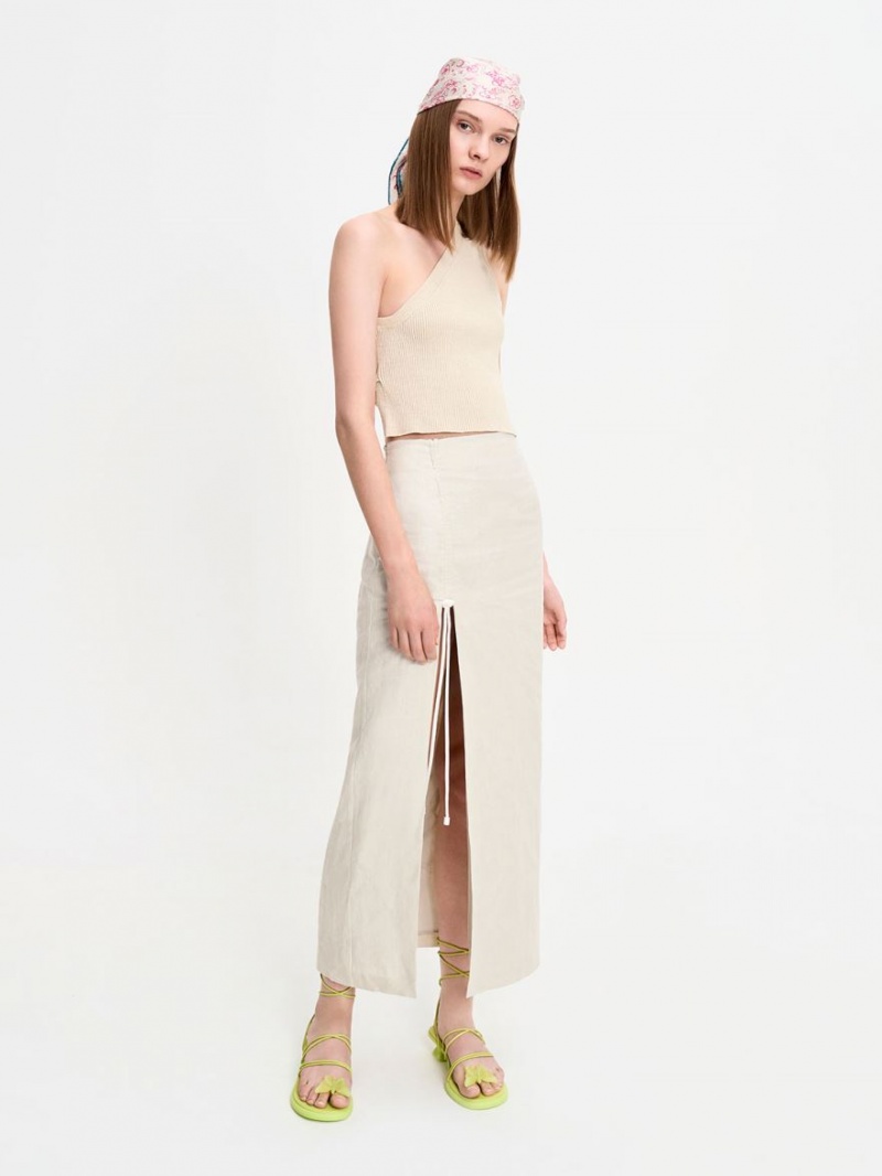 Sandale Plate Charles & Keith Butterfly Tie-Around Verzi Deschis | 164NWMZCU