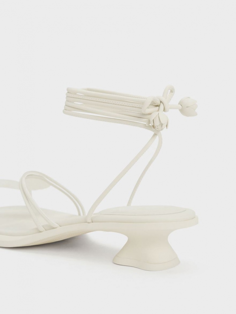Sandale Plate Charles & Keith Butterfly Tie-Around Albi | 815GQNVJF