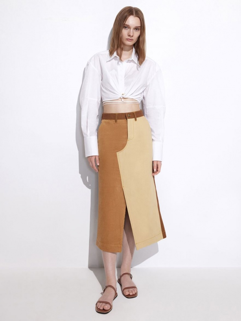 Sandale Plate Charles & Keith Double Metallic Cu Catarama Maro | 043MGZQJK