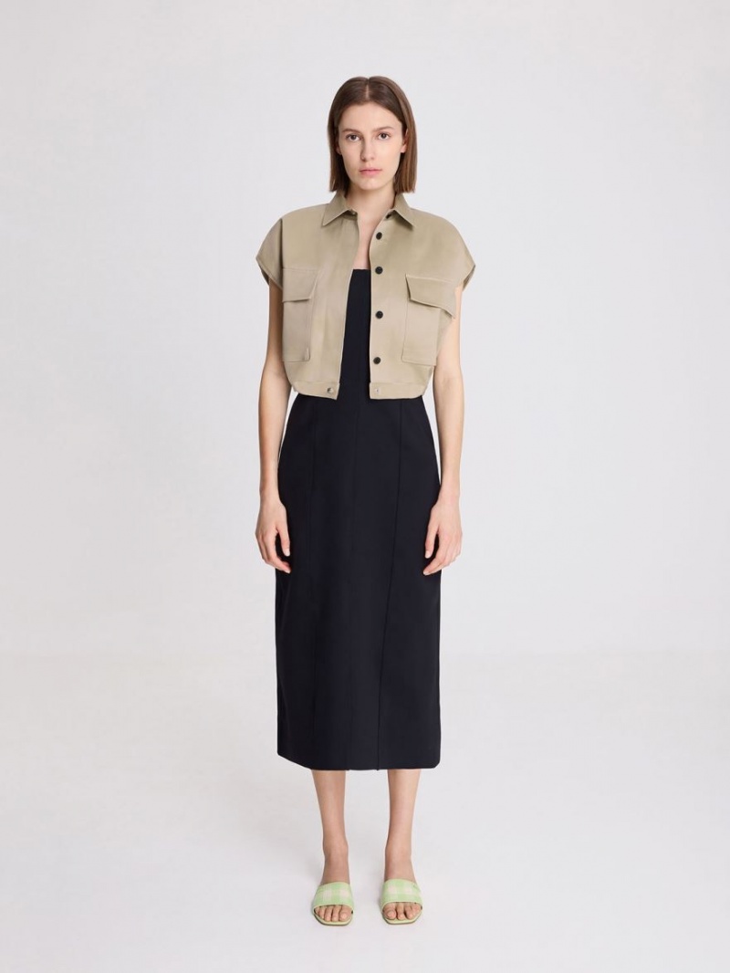 Sandale Plate Charles & Keith Woven Gingham Verzi | 241ASYXPQ