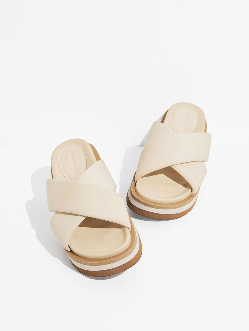 Sandale Slide Charles & Keith Crossover Platforma Albi | 358LOQHNB
