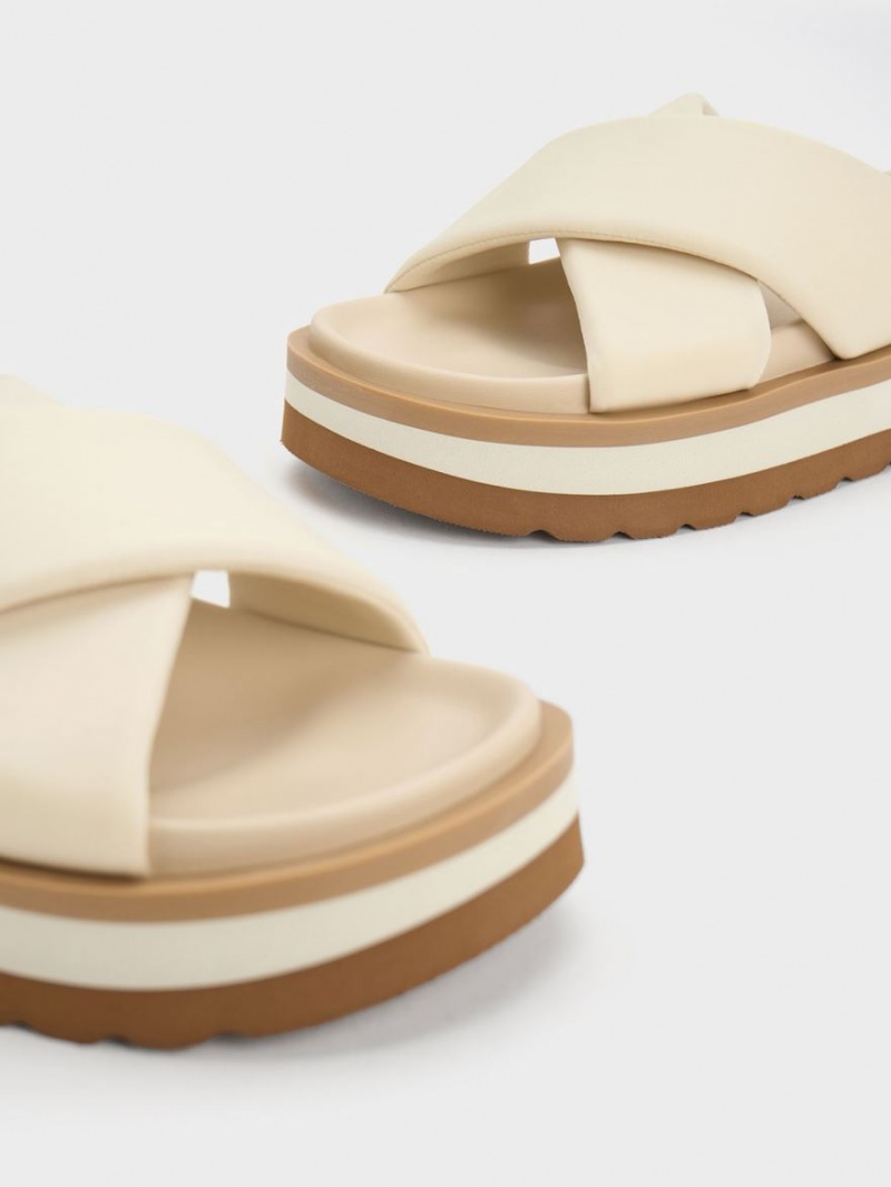 Sandale Slide Charles & Keith Crossover Platforma Albi | 358LOQHNB