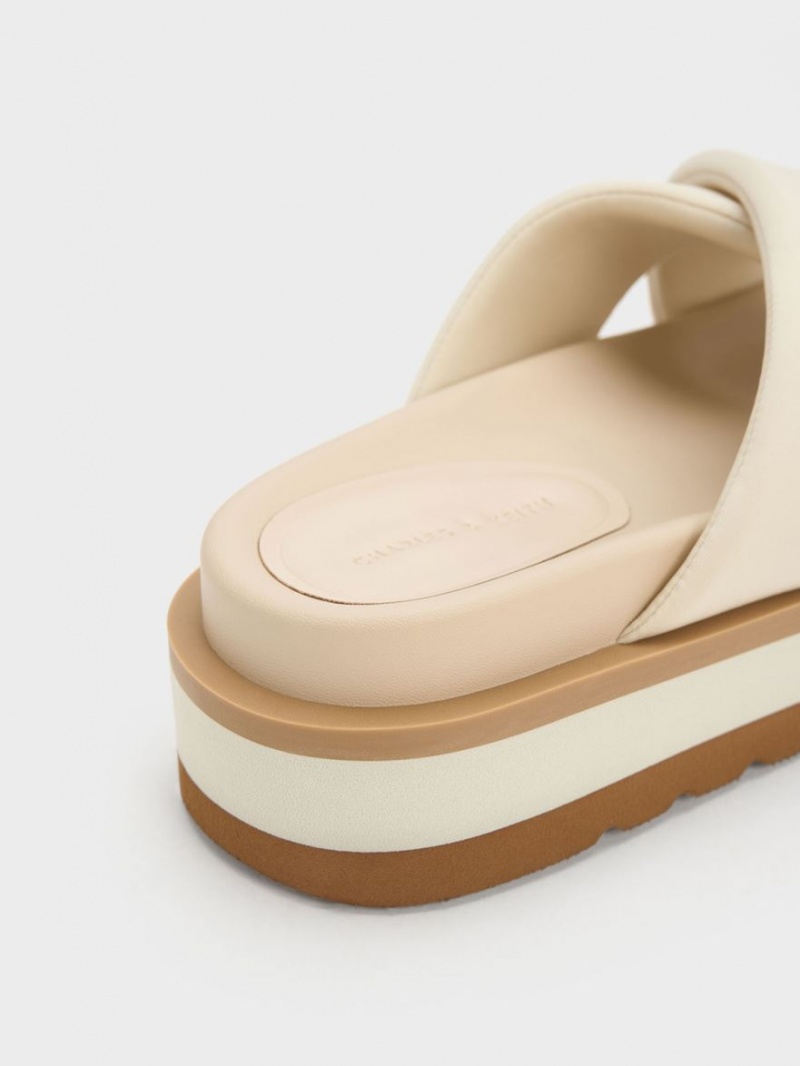 Sandale Slide Charles & Keith Crossover Platforma Albi | 358LOQHNB