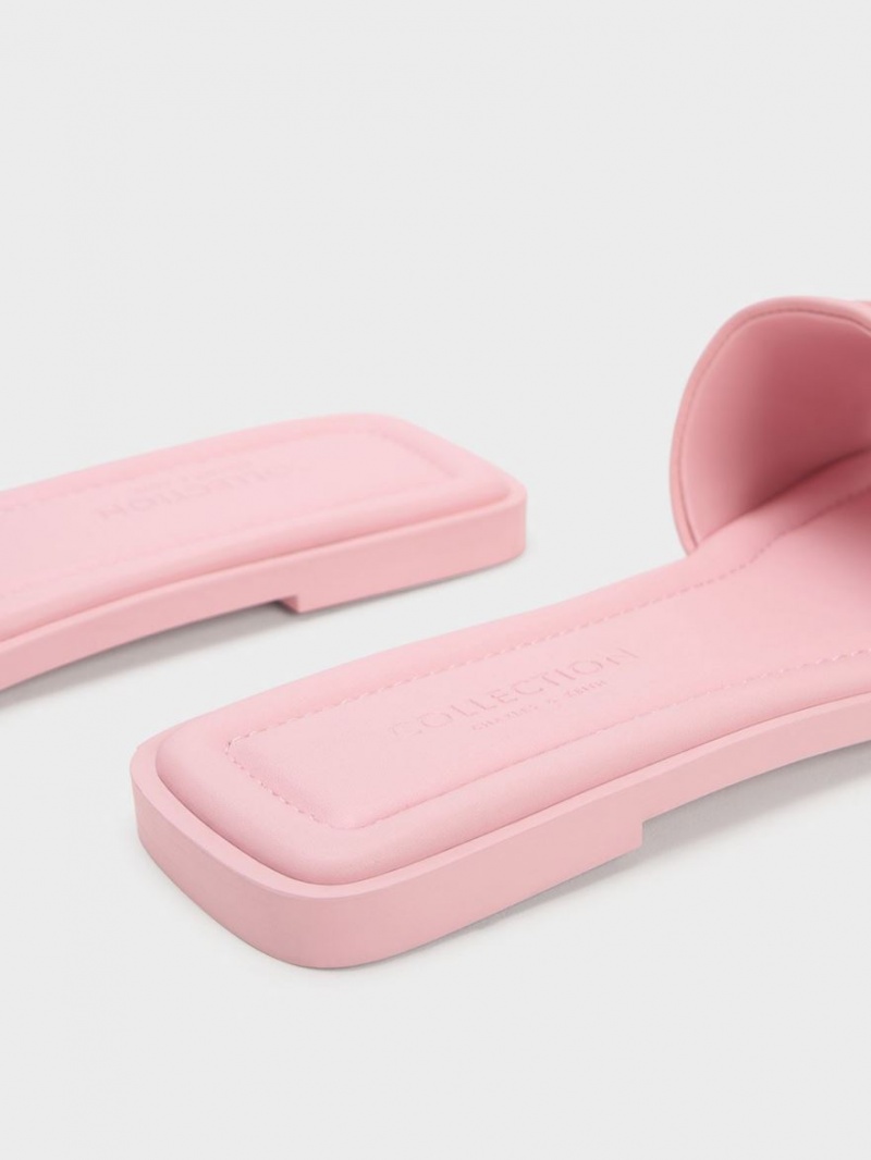 Sandale Slide Charles & Keith Gabine Piele Roz | 593NIVKGF