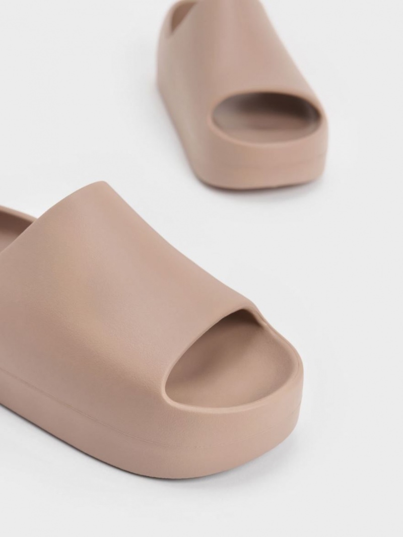 Sandale Slide Charles & Keith Morgan Platforma Maro | 513BZEATH