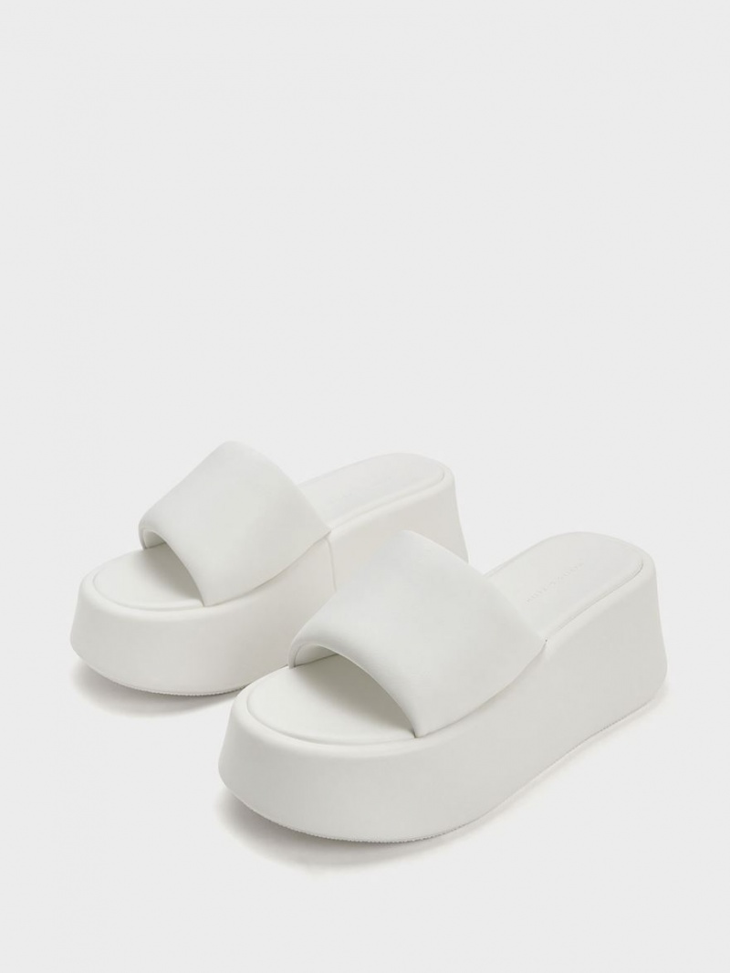Sandale cu Platforma Charles & Keith Constance Albi | 078LFKHSG