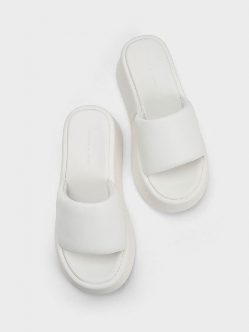 Sandale cu Platforma Charles & Keith Constance Albi | 078LFKHSG